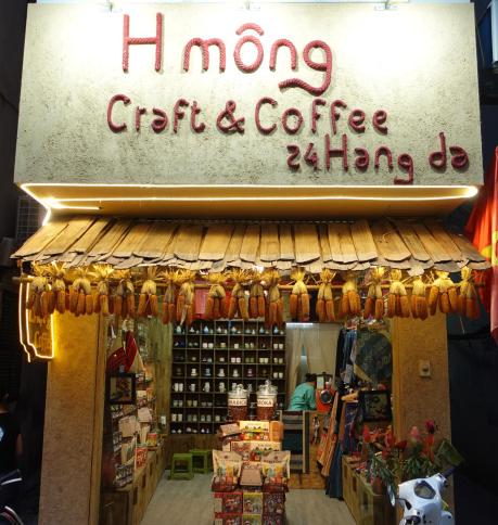 Hmong Craft & Coffee storefront at 24 Hang Da Hanoi Old Quarter